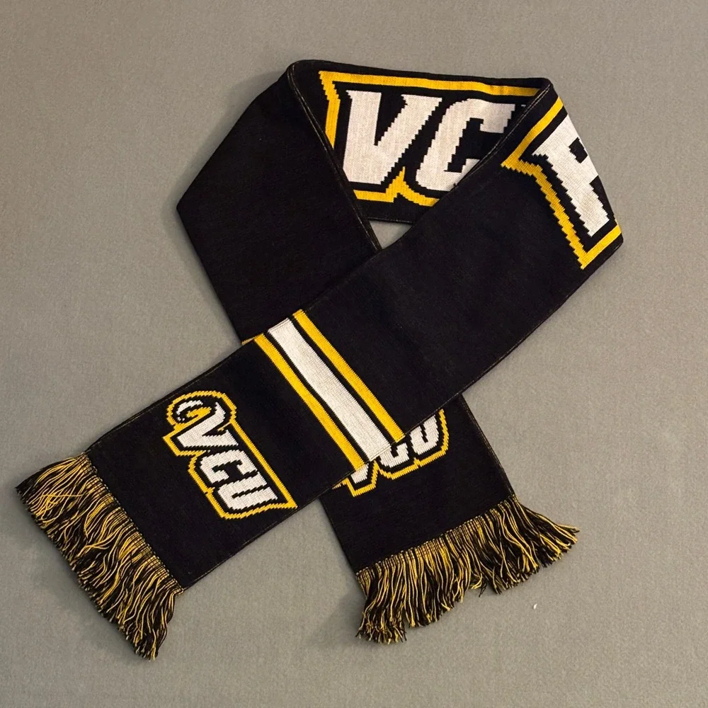 VCU Rams Tradition Scarves Black Gold Knit Scarf NCAA College Basketball